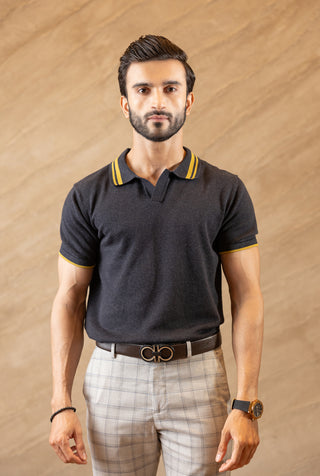 Charcoal Track Polo