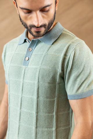 Mist Grid Polo