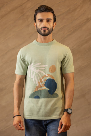 Mint Abstract Tee
